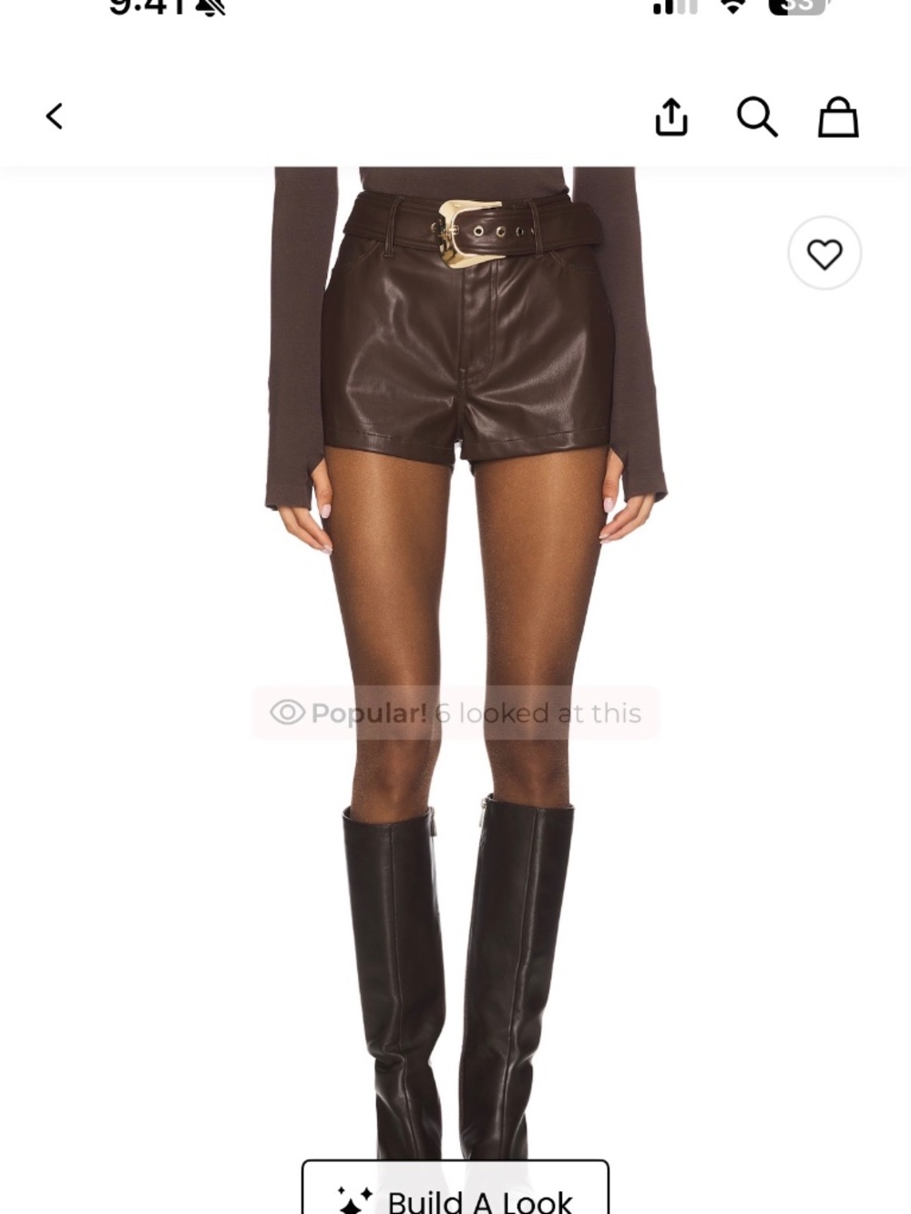 Revolve Asher leather shorts